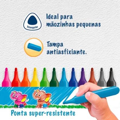 Imagem de Canetinha Hidrográfica Faber-Castell Jumbo COM 24 CORES