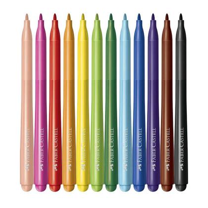 Imagem de Canetinha Hidrográfica Faber-castell Vai E Vem 12 Cores