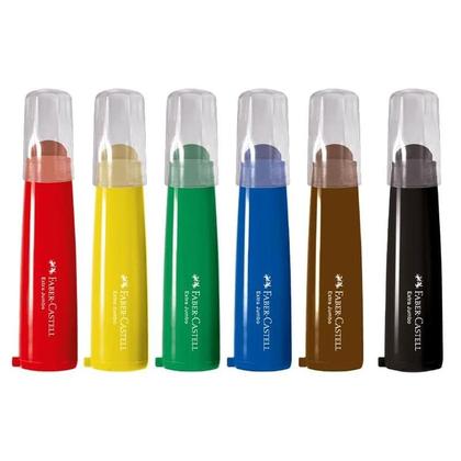 Imagem de Canetinha Hidrográfica Little Creatives Extra Jumbo 6 Cores - Faber Castell