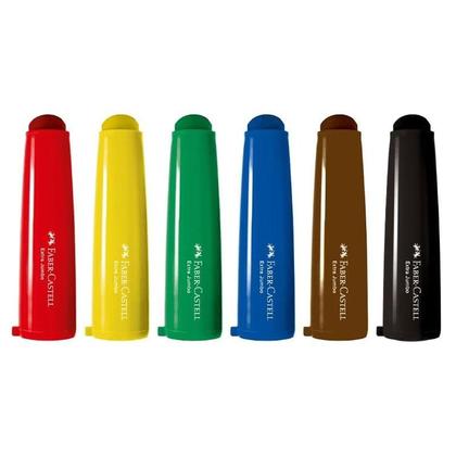 Imagem de Canetinha Hidrográfica Little Creatives Extra Jumbo 6 Cores - Faber Castell