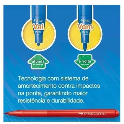Imagem de Canetinha Hidrográfica Ponta Vai e Vem 150124VVZF 24 Cores - Faber Castell