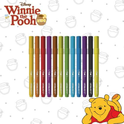 Imagem de Canetinha Hidrográfica Ursinho Pooh Kit 12 Cores - Leo&Leo