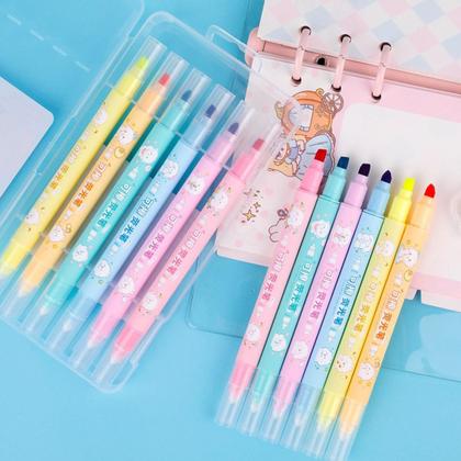 Imagem de Canetinha Marca Texto Apagável kit Com 6 Canetinhas Colorida