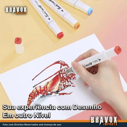 Imagem de Canetinha Triangular Ponta Dupla Hidrográfica Pote 24 Cores