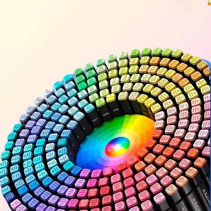 Imagem de Canetinhas Coloridas Marca Texto Ponta Dupla 60 Cores