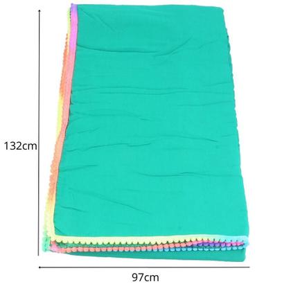 Imagem de Canga Atoalhada Sol com Pompom Colorido Bauarte