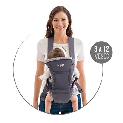 Imagem de Canguru Baby Carrier Natural Fit 3 Em 1 Cinza - Nuk