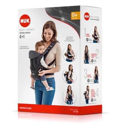 Imagem de Canguru Baby Carrier Supreme Comfort 4 em 1 Preto - NUK