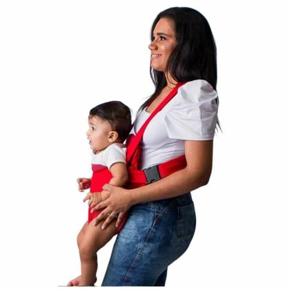 Imagem de Canguru bebê 3 em 1 passeio carregador ergonômico Bublim Baby Liso Detalhe Estampad
