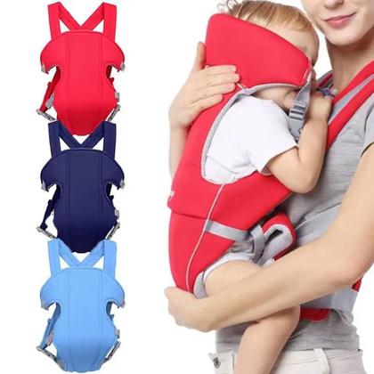 Imagem de Canguru Bebê Ergonômico de Passeio Mucca Classic Azul Marinho 3 Posições