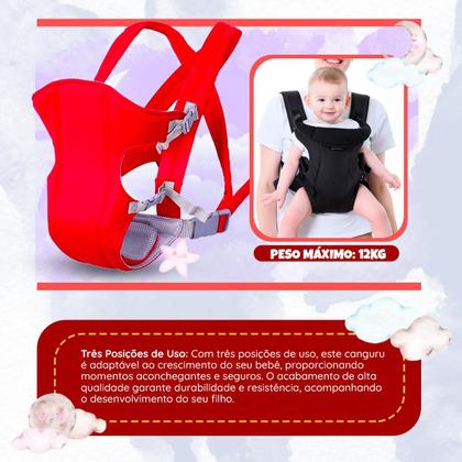 Imagem de Canguru Bebê Passeio Conforto Ergonômico 3 Posições