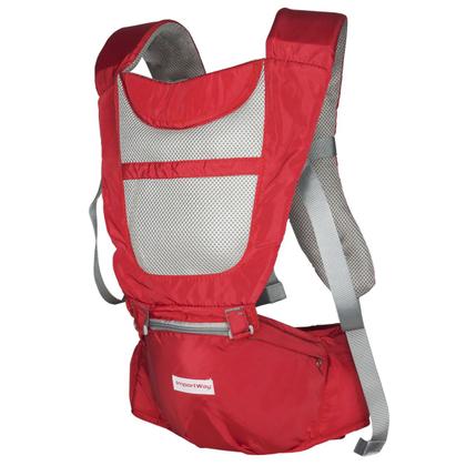 Imagem de Canguru Carrega Bebê Ergonômico Passeio 6 em 1 Posições Baby Até 20 Kg Importway BWCER-001 Vermelho