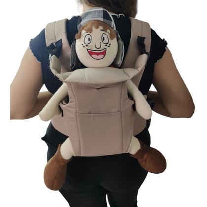 Imagem de Canguru Carregador Bebe Criança Sentado Bolso Alça Ajustavel Passeio Viagem Seguro Macio Resistente Confortavel
