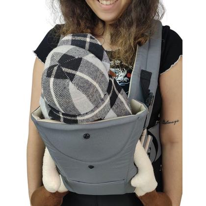Imagem de Canguru Carregador Criança Bebe Passeio Viagem Sentado Bolso Alça Ajustavel Resistente Confortavel Seguro Macio