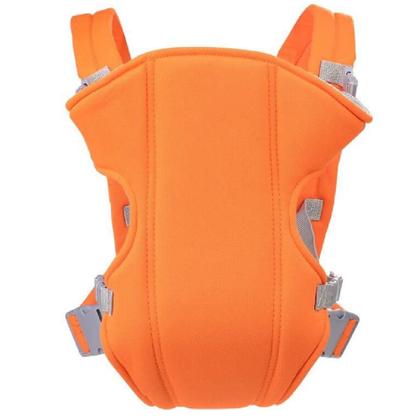 Imagem de Canguru Ergonômico Bebê Mochila Carregador Criança 3 Posições Até 15Kg Confortável Laranja