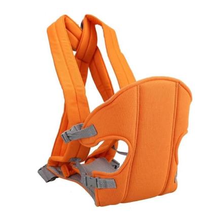 Imagem de Canguru Ergonômico Bebê Mochila Carregador Criança 3 Posições Até 15Kg Confortável Laranja