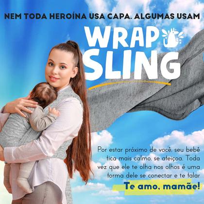 Imagem de Canguru Wrap Sling Bebê Carregador Carrier Rosa Bebê