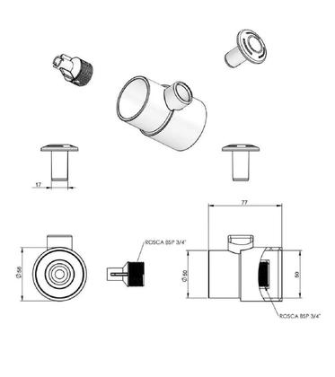 Imagem de Canhao hidromassagem 4,0 m3/h fluidra