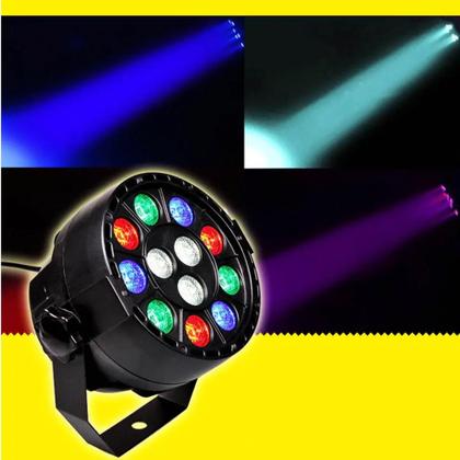 Imagem de Canhão Jogo de Luz Strobo Efeito RGBW 12 LEDS 36W iluminação Profissional LK121