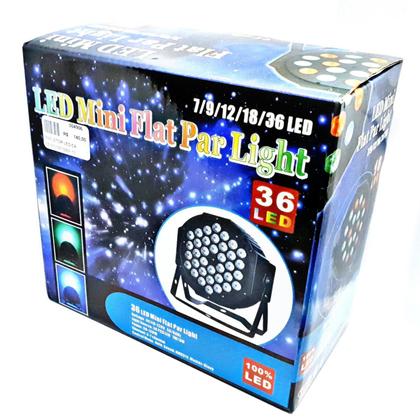 Imagem de Canhão Led 36 Leds Digital Refletor Rgb Dmx Jogo Luzes Iluminação Strobo Festas Par Led Bivolt