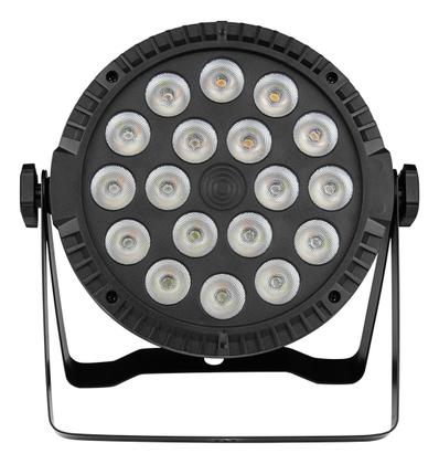 Imagem de Canhao Refletor Par 64 Slim 18 Leds 18w Dmx Rgbwa+uv 6 Em 1