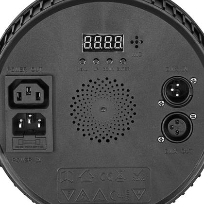 Imagem de Canhao Refletor Par 64 Slim 18 Leds 18w Dmx Rgbwa+uv 6 Em 1