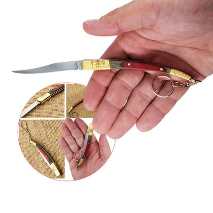 Imagem de Canivete Aço Inox, Cabo de Madeira e Abertura Manual para Facilidade e Controle no Corte 8001 8002