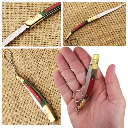 Imagem de Canivete Aço Inox, Cabo de Madeira e Abertura Manual para Facilidade e Controle no Corte 8001 8002