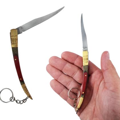 Imagem de Canivete Aço Inox, Cabo de Madeira e Abertura Manual para Facilidade e Controle no Corte 8001 8002