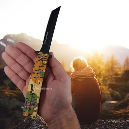 Imagem de Canivete com Lâmina Inox 10,1cm, Trava de Segurança e Capinha SLKD113 SLKD109