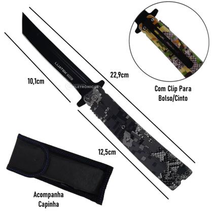 Imagem de Canivete com Lâmina Inox 10,1cm, Trava de Segurança e Capinha SLKD113 SLKD109