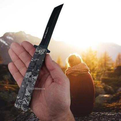 Imagem de Canivete com Lâmina Inox 10,1cm, Trava de Segurança e Capinha SLKD113 SLKD109