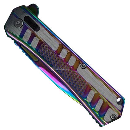 Imagem de Canivete Inox 9cm com Clip, Trava de Pressão e Capinha de Proteção SLKD329