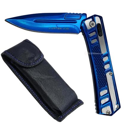 Imagem de Canivete Inox 9cm com Clip, Trava de Pressão e Capinha de Proteção SLKD329