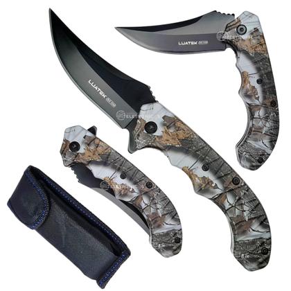 Imagem de Canivete Leve e Resistente com Lâmina 9cm, Trava de Segurança e Capinha SLKD338