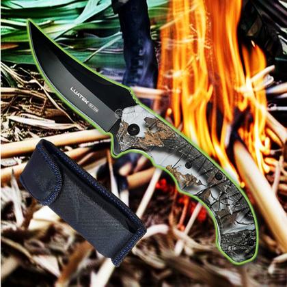 Imagem de Canivete Leve e Resistente com Lâmina 9cm, Trava de Segurança e Capinha SLKD338