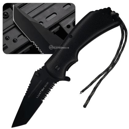 Imagem de Canivete Militar Semi Automático Camuflado Pederneira Dobrável SLKD05PR