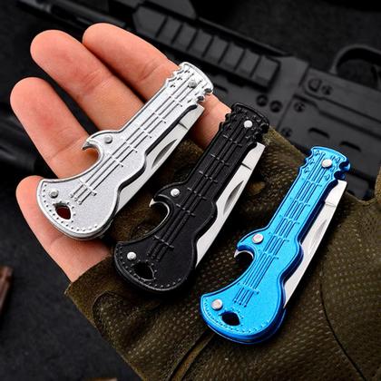 Imagem de Canivete Multifuncional Chaveiro Guitarra com Abridor e Lâmina Dobrável SLKD85