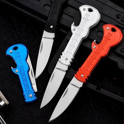 Imagem de Canivete Multifuncional Chaveiro Guitarra com Abridor e Lâmina Dobrável SLKD85