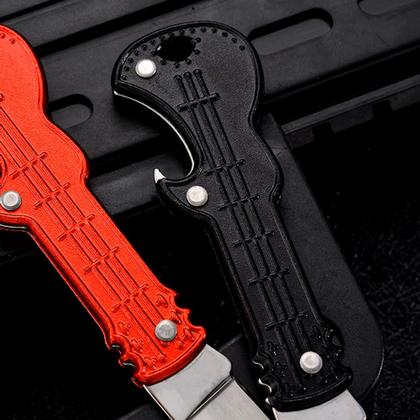 Imagem de Canivete Multifuncional Chaveiro Guitarra com Abridor e Lâmina Dobrável SLKD85