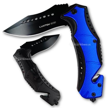 Imagem de Canivete Multifuncional com Quebra-Vidro, Cortador e Lâmina Robusta de 9cm SLKD307