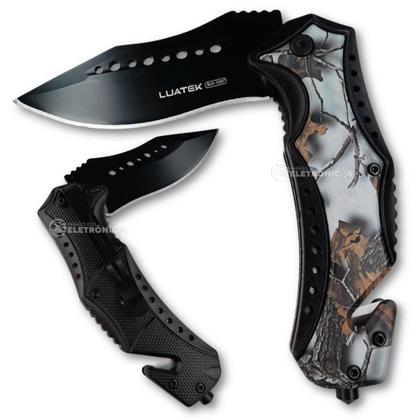 Imagem de Canivete Multifuncional com Quebra-Vidro, Cortador e Lâmina Robusta de 9cm SLKD307