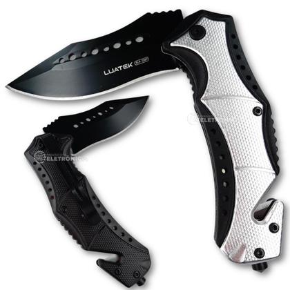 Imagem de Canivete Multifuncional com Quebra-Vidro, Cortador e Lâmina Robusta de 9cm SLKD307