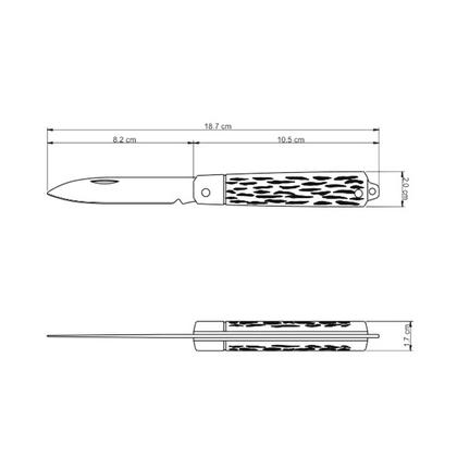 Imagem de Canivete Tramontina com Lâmina em Aço Inox 3" e Cabo ABS com Ranhuras Marrom
