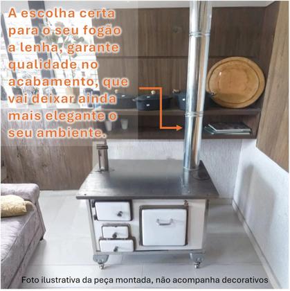 Imagem de Cano 50cm Inox Ø 110mm Para Chaminé Fogão à Lenha Lareira - N1 Hedlund