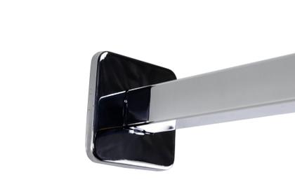 Imagem de Cano Braço Quadrado de Parede 20 cm em Metal Cromado p Ducha