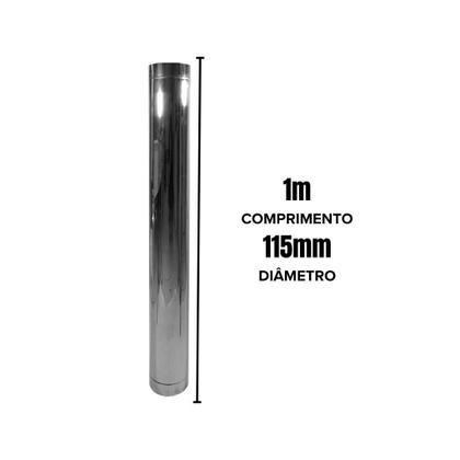 Imagem de Cano Chaminé Inox 115MM X 1,00M - FP