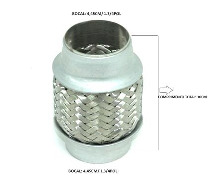 Imagem de Cano de escape flexivel 1 3/4" polegadas uso universal 45mm