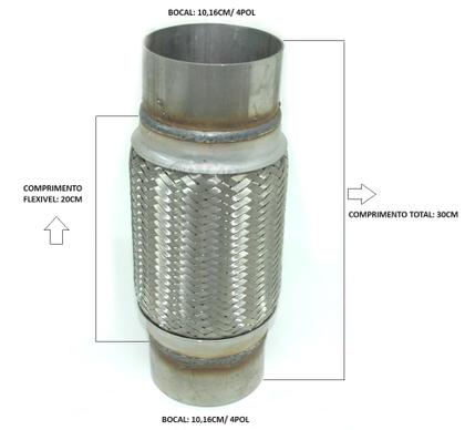 Imagem de Cano Flexível Universal Diesel 4 Polegadas Malha Inox