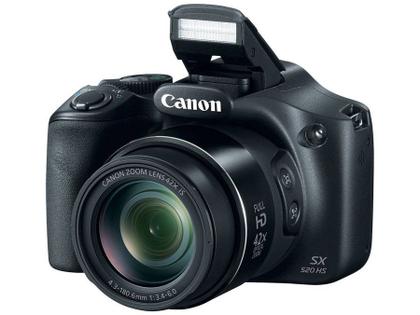 Canon Sx520hs, 16mp, Zoom Optico 42x, Lcd 3'', Is + Cartão Sandisk